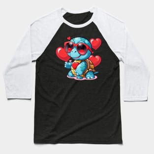 Valentine Turtle Baseball T-Shirt